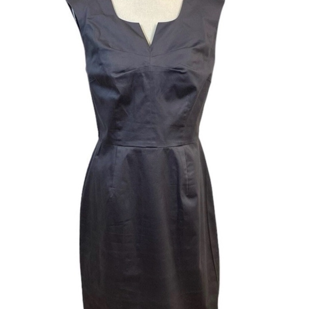 Boden Newbury Sheath Gray Sleeveless Career Work Tailored Midi Dress